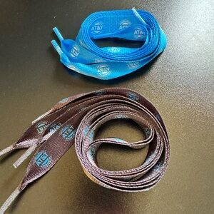 NWT AT&T Blue and Black Shoelaces